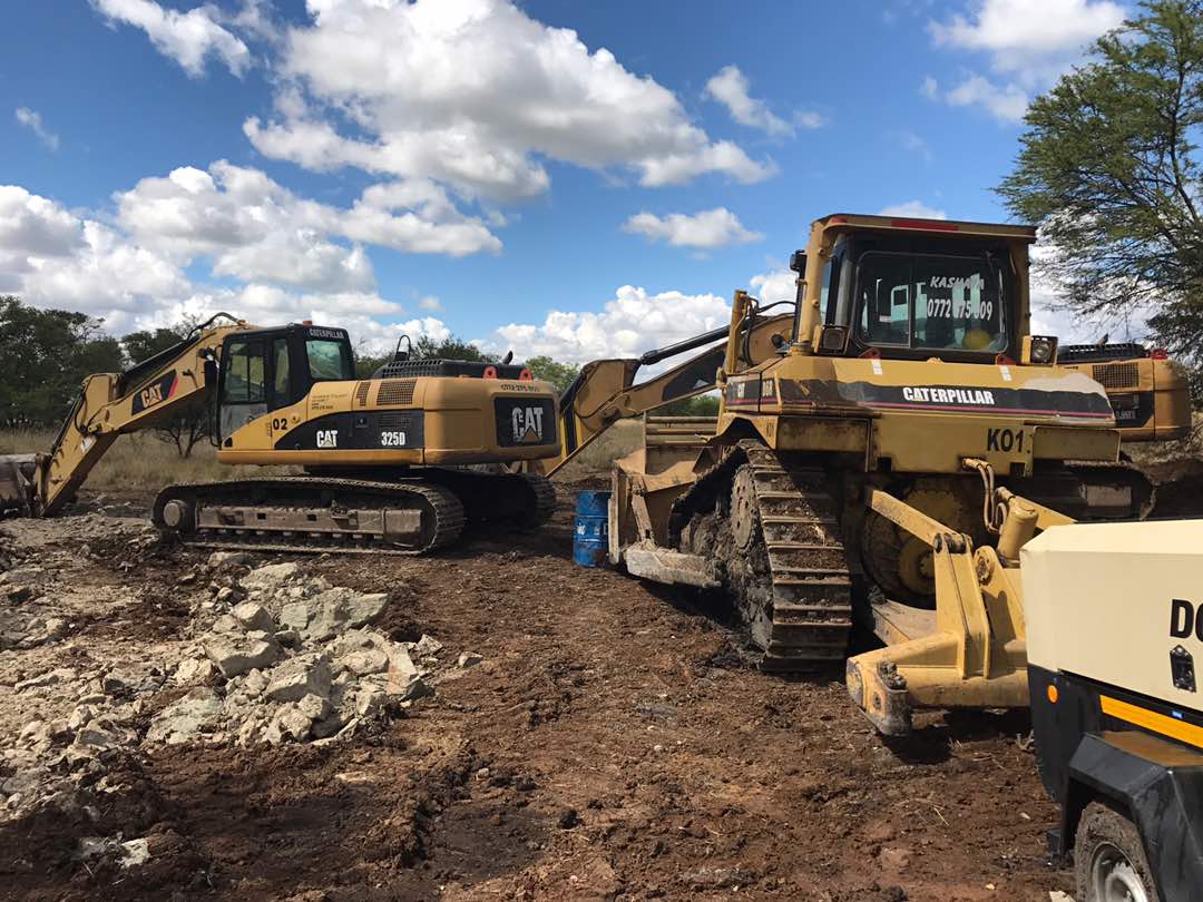 CAT 325D excavator and Caterpillar bulldozer